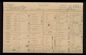 WPA household census for 123 W AVENUE 29, Los Angeles