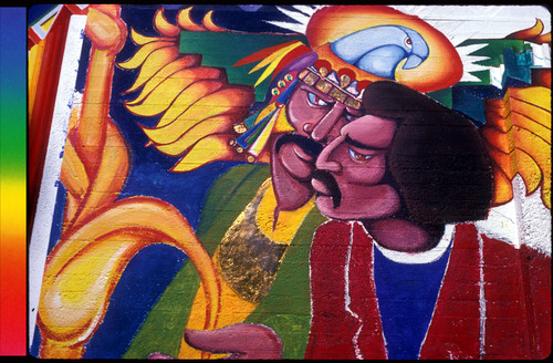 Ancient Sage Talking With the Fox, (detail from a panel of the Southside Park Amphitheater Mural)