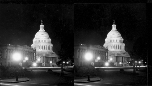 Dome of Capitol at Night, Wash., D.C