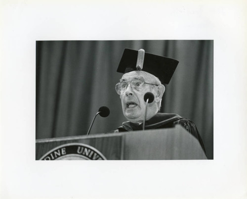 John V. Sheridan addressing the graduates