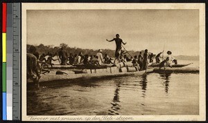 Transporting goods on the Uele River, Congo, ca.1920-1940