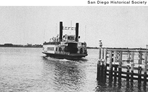 Coronado Ferry Company's ferry Ramona preparing to dock in San Diego Harbor