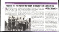 Habitat for Humanity to Open a ReStore in Santa Cruz
