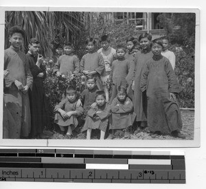 Father Maynard Murphy with Seminarians at Meixien, China, 1928