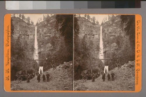 (Multnomah Falls, Or. [Oregon]; on verso.) Photographer's series: On the Line of the O. R. & N. Company, item 1