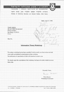 Communication Theory Workshop Hotel Registration Form