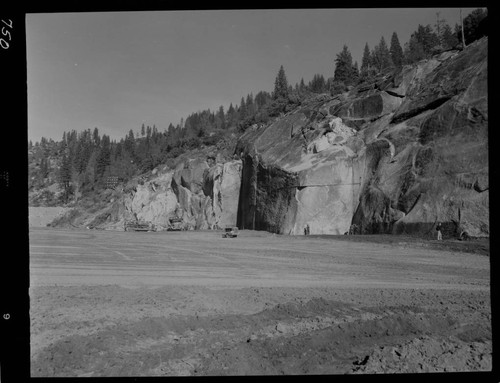 Big Creek - Mammoth Pool - General view of east abutment upstream of axis
