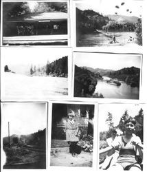 Seven photos of various shots of the Russian River area, about 1920