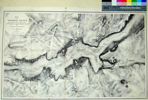 Map of the Yosemite Valley from Surveys made by order of the Commissioners to manage Yosemite Valley and Mariposa Big Tree Grove / by C. King and J.T. Gardner 1865. Drawn by J.T.G