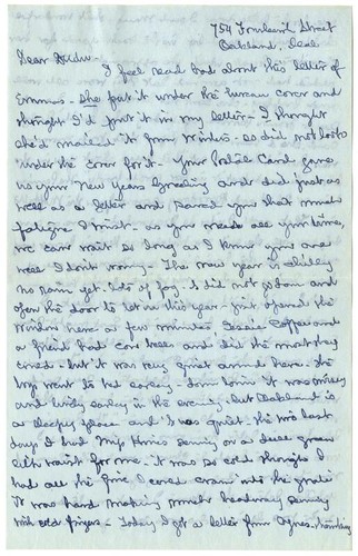 Letter from Eliza Morgan to Julia Morgan, January 8, 1902