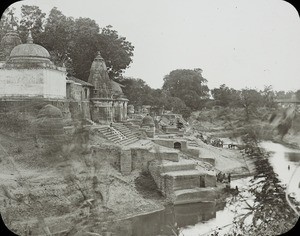Baroda, Temple and River, India, ca. 1920
