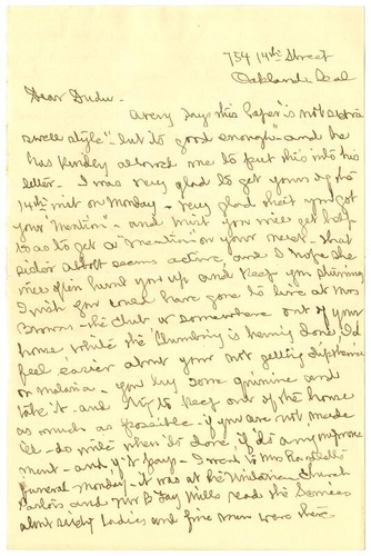 Letter from Eliza Morgan to Julia Morgan, May 29, 1901