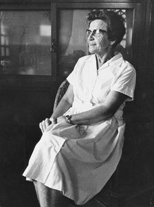 Taiwan 1971. Missionary, Nurse Gerda Bech (Gerda Marie Kathine Lambertsen Bech, 1911-1978). Sen