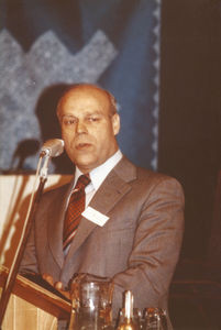 Santal, annual meeting in Bethesda, Copenhagen, 3/9/1977. Chairman Asger Holmsgaard
