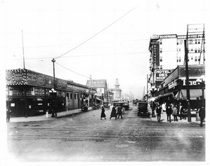 View of Eighth Street looking west from Hill Street, ca.1920