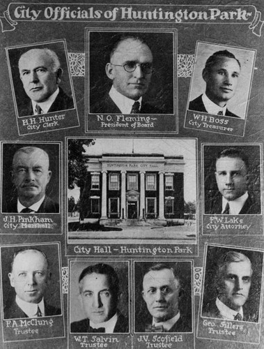 Historic image of Huntington Park City officials