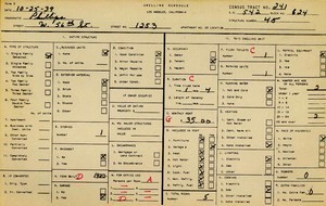 WPA household census for 1253 W 56TH, Los Angeles
