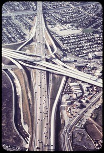 Aerial photograph of CA-90 & I-405 interchange, Los Angeles, Calif., ca. 1973