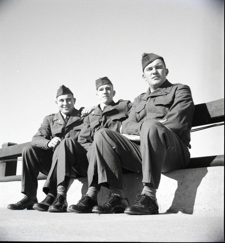Williams and two others at Fort Ord
