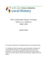 The Co-Operative Electric Company, Santa Cruz, California, 1904-08
