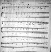 Sheet music to The Woman's Thursday Club of Fair Oak's song: "Fair Oaks the Home of Fruit and Beauty."
