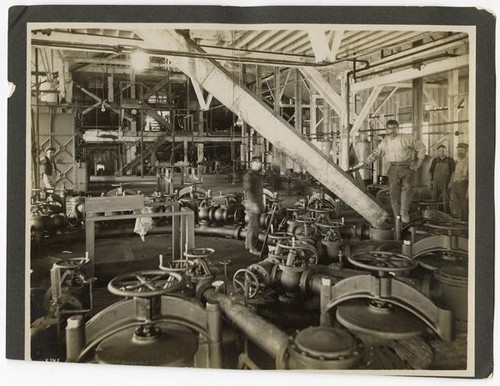 Machinery used to extract saccharine juice from beets, California