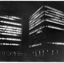 Night view of State Office Buildings 8 & 9