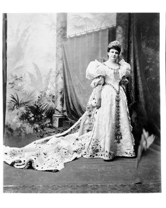 Portrait of Fiesta de Los Angeles Queen, Mrs. Modini Wood, ca.1895