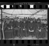 Clergymen at Armenian Genocide Day of Remembrance event in Montebello, Calif., 1987