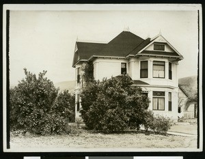 Exterior view of a two-story house in Whittier, ca.1910