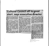 Cultural Council off to good start, says executive director