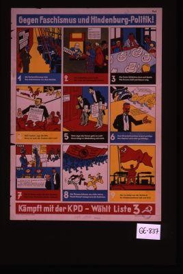 Gegen Faschismus und Hindenburg-Politik! ... Kampft mit der KPD - Wahlt Liste 3