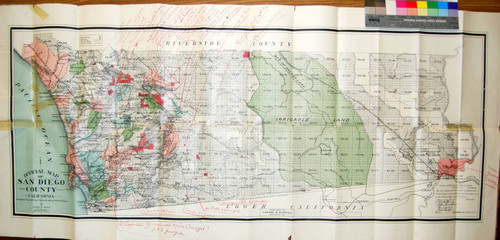 Official map of San Diego County California : compiled from official records and private sources / by Irving A. Hubon