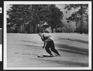 Male skier in action, ca.1930