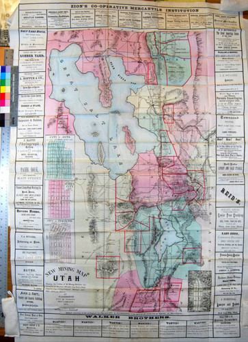 New mining map of Utah : showing the location of the mining districts over an extent of territory 150 miles from North to South : compiled from U.S. government survey's [sic] and other authentic sources / by B.A.M. Froiseth ; aided by H.R. Durkee