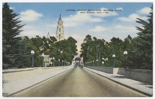 Laurel Street entrance, Balboa Park, San Diego, Cal