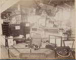 View of exhibit of Arpad Haraszthy at Mechanic's Institute Fair, 1895, showing the "Eclipse Champagne."