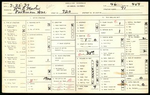 WPA household census for 720 PARKMAN AVE, Los Angeles
