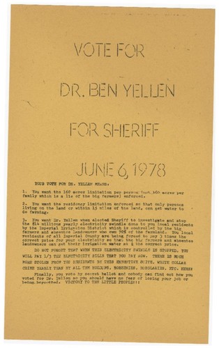 Vote for Dr. Ben Yellen for Sheriff