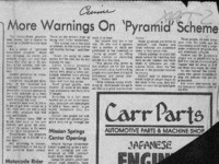 More warnings on 'Pyramid' scheme