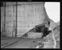 Remains of the failed Saint Francis Dam, San Francisquito Canyon (Calif.), 1928