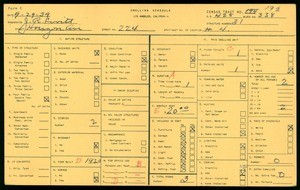 WPA household census for 224 HORIZON AVE, Los Angeles County