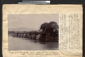 "Bridge of Ten Thousand Ages" on the Min River, Foochow, Fujian, China, ca. 1910