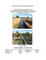 Final Fourth Addendum To The Initial Study/Negative Declaration For The Lower Silver Creek Watershed Project, Reaches 4, 5, and 6