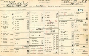 WPA household census for 1217 WEST 257TH STREET, Los Angeles County
