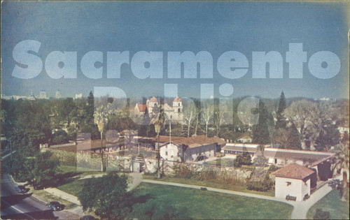 Sutter's Fort and St. Francis Church, Sacramento, California - E.C. Kropp Co