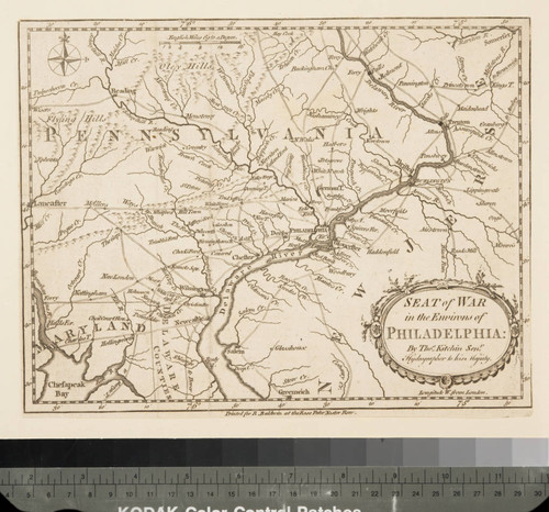 Seat of the war in the environs of Philadelphia / by Thos. Kitchin Senr. Hydrographer to his Majesty