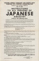State of California, [Instructions to all persons of Japanese ancestry living in the following area:] northwest San Joaquin County