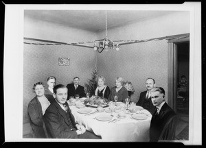 Finished copy of Christmas dinner, Southern California, 1929
