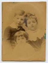 Portrait of Joseph Norris, Kathleen Norris, and unidentified child, circa 1880s